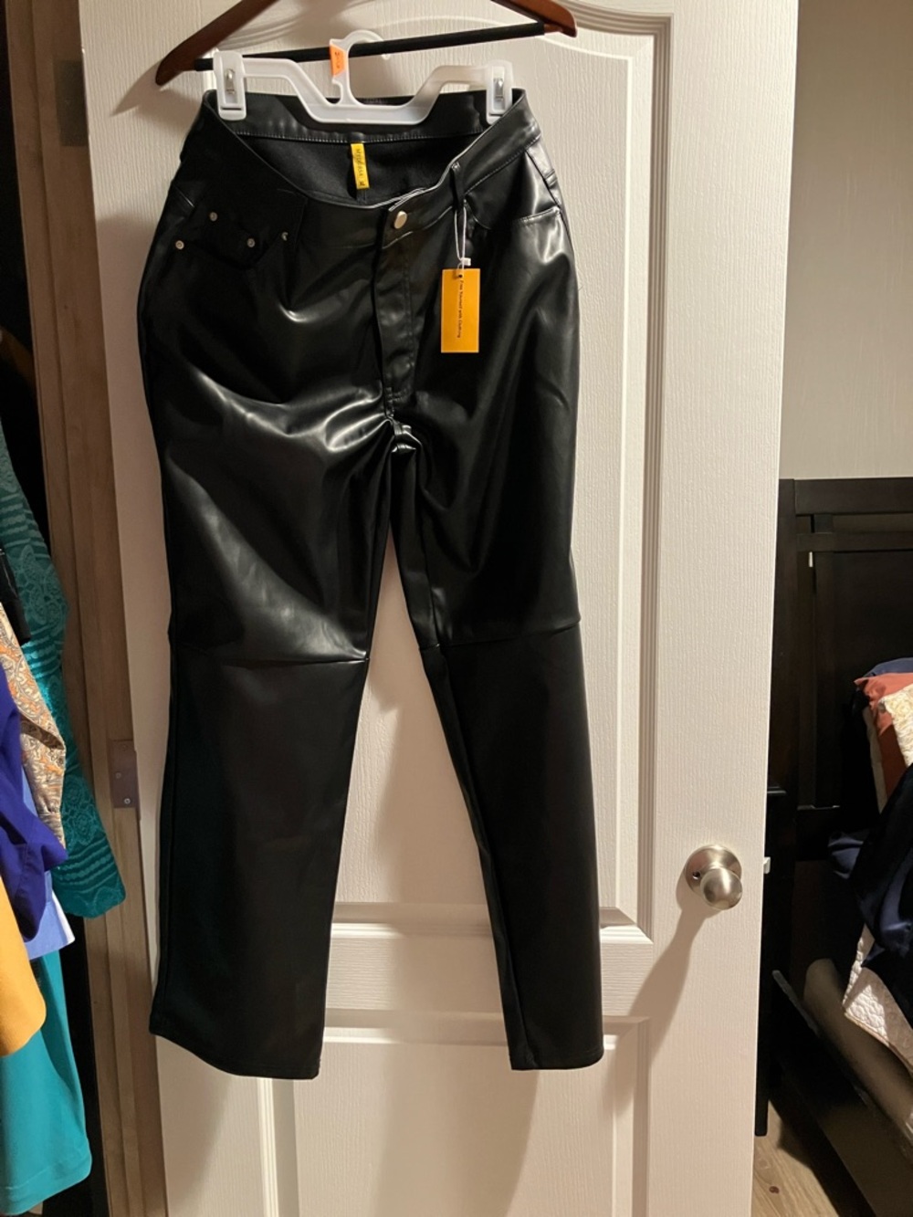Women’s Black Faux Leather Pants